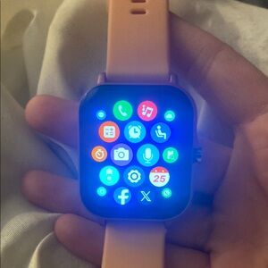 Smartwatch with Peach/rose gold Strap!